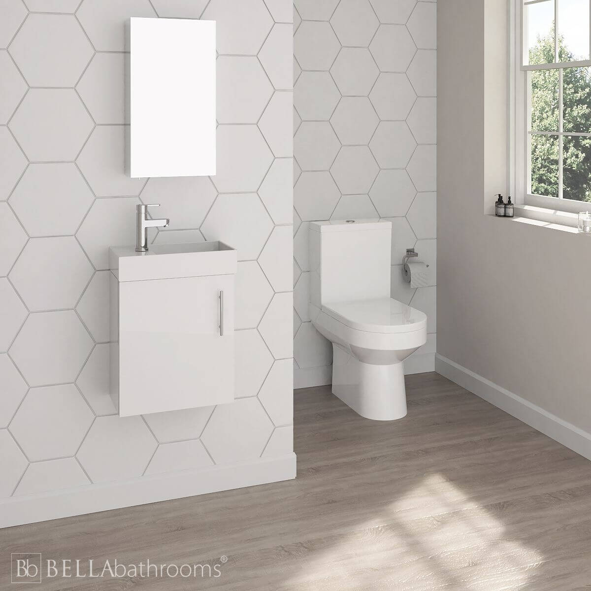Nuie Vault Wall Hung Vanity Unit and Toilet Set