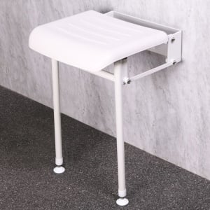 Nymas White Compact Padded Shower Seat