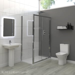RAK Resort Ensuite Bathroom with Apex Sliding Shower Enclosure