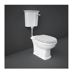 RAK Washington Close Coupled Low Level Toilet with Matt White Seat