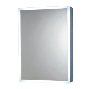 Scudo Mia LED Mirror Single Door Cabinet with Demister Pad and Shaver Socket 500x700mm