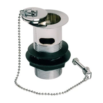Glissando Chrome Slotted Basin Plug And Chain Waste 