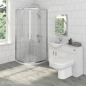 Madison Bathroom Furniture Pack with Rene Quadrant Shower Enclosure