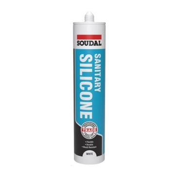 Soudal Plumbers White Sanitary Silicone 290ml